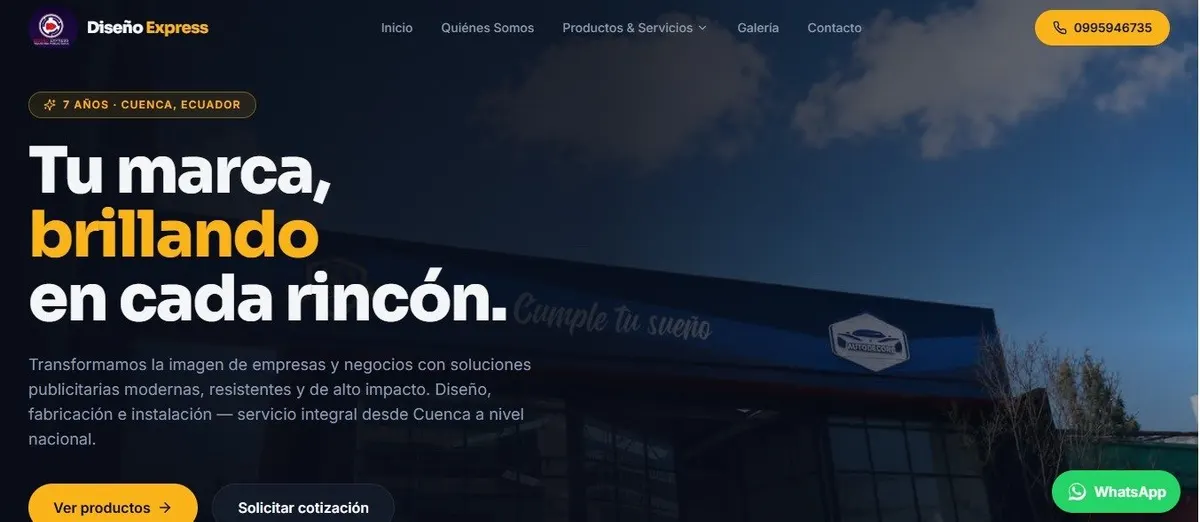 Fachada de Diseño Express en Cuenca