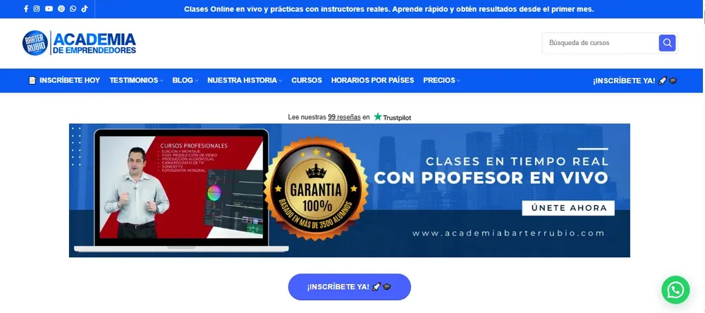 Academia Barter Rubio, caso de éxito SEO